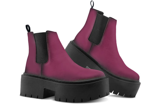 Wicked Berry Platform Chelsea Boots