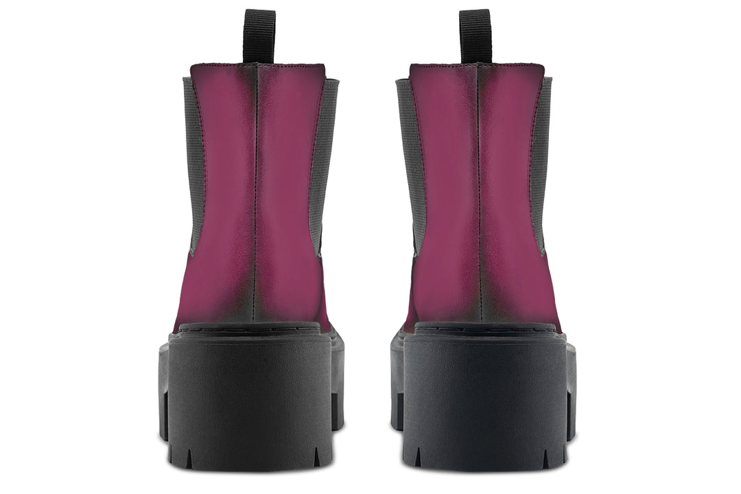 Wicked Berry Platform Chelsea Boots