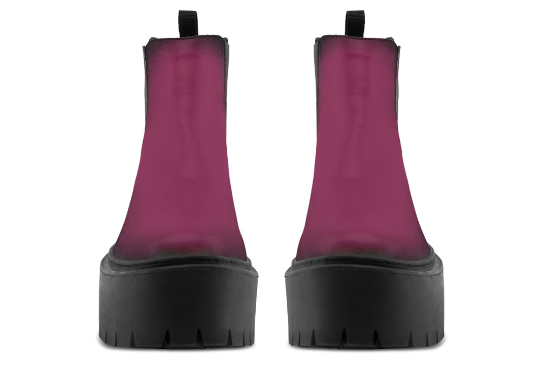 Wicked Berry Platform Chelsea Boots