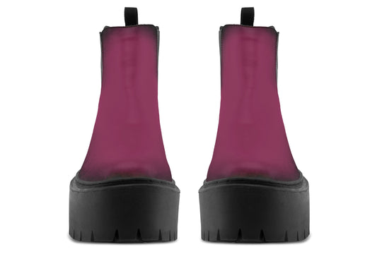 Wicked Berry Platform Chelsea Boots