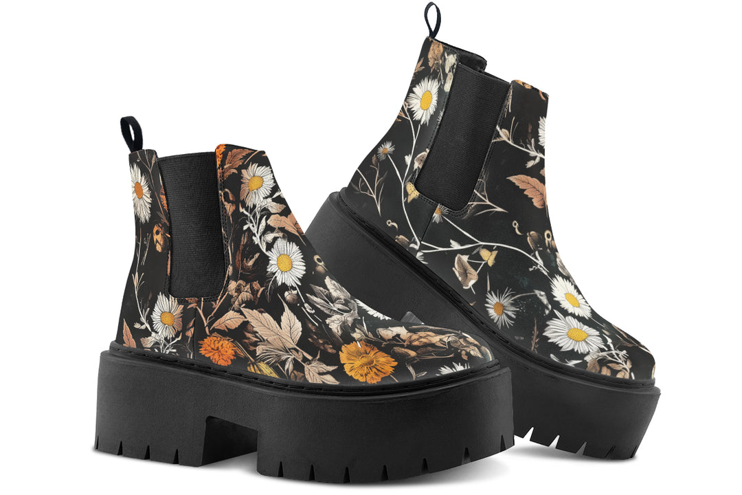 Withering Garden Platform Chelsea Boots