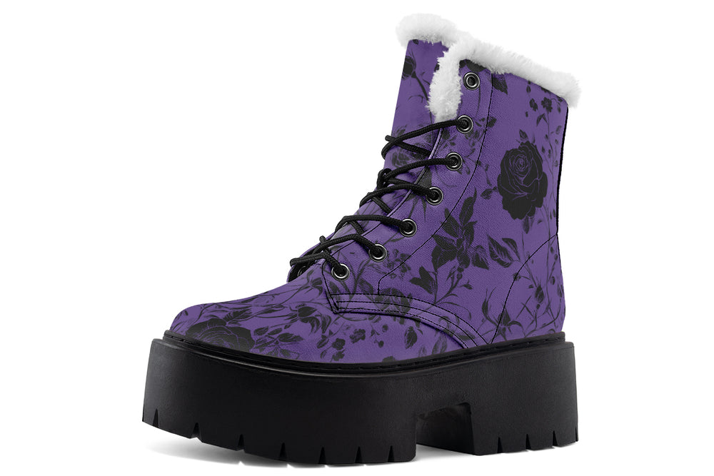 Amethyst Rose Romance Platform Winter Boots