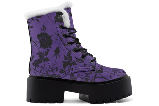 Amethyst Rose Romance Platform Winter Boots