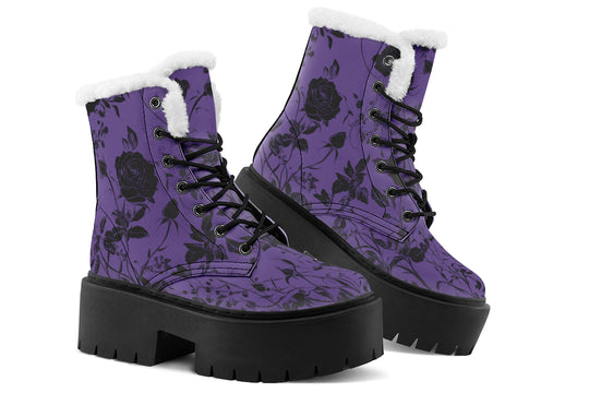 Amethyst Rose Romance Platform Winter Boots