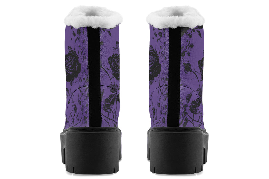 Amethyst Rose Romance Platform Winter Boots
