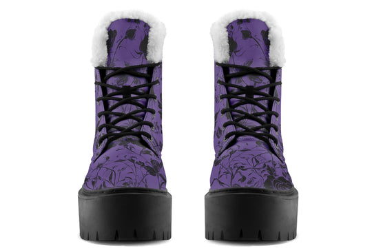 Amethyst Rose Romance Platform Winter Boots
