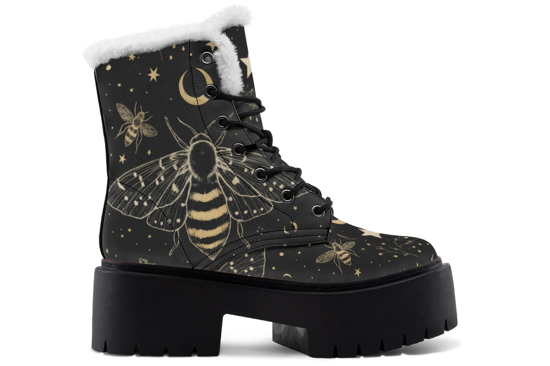 Bee Constellation Platform Winter Boots