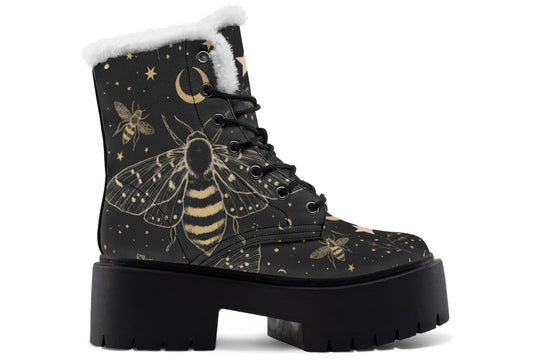Bee Constellation Platform Winter Boots