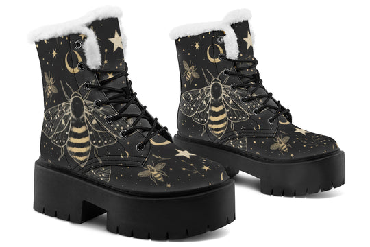 Bee Constellation Platform Winter Boots