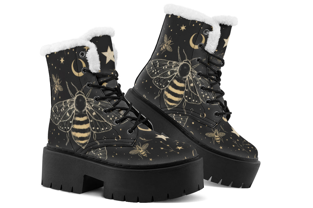 Bee Constellation Platform Winter Boots