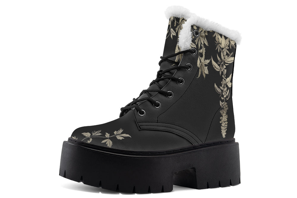 Black Night Ivy Platform Winter Boots