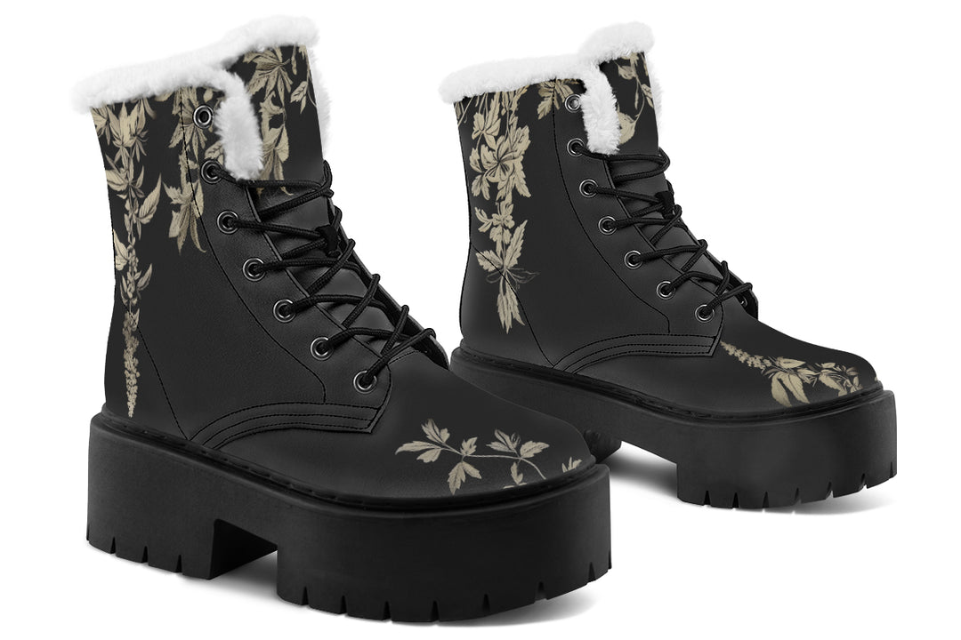 Black Night Ivy Platform Winter Boots