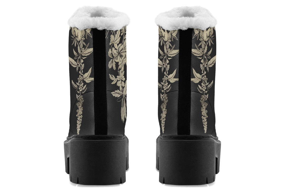 Black Night Ivy Platform Winter Boots