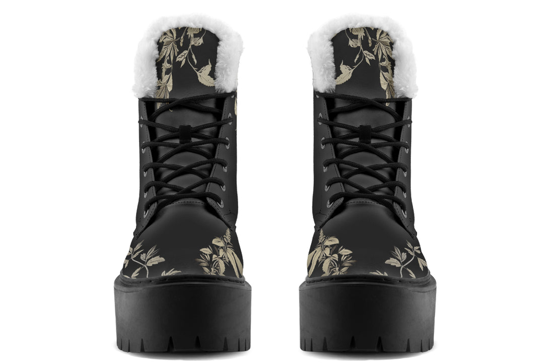 Black Night Ivy Platform Winter Boots