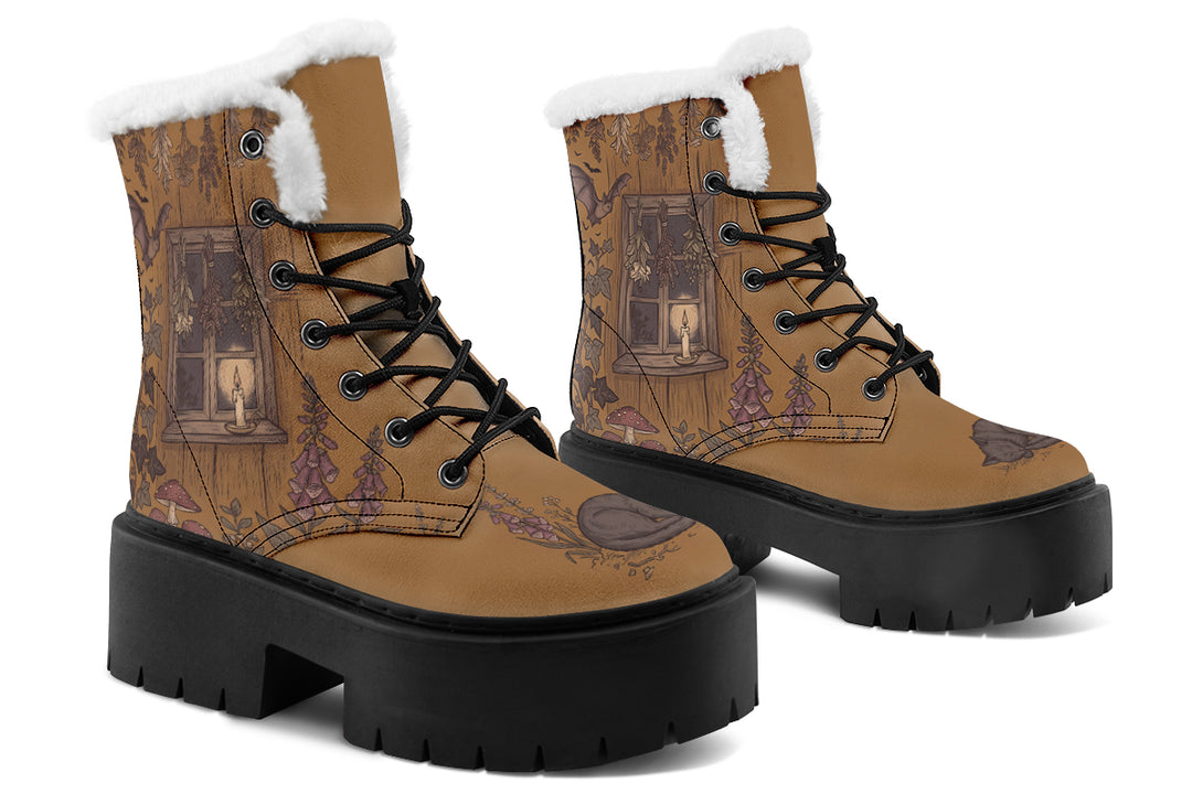 Candlelit Cabin Platform Winter Boots