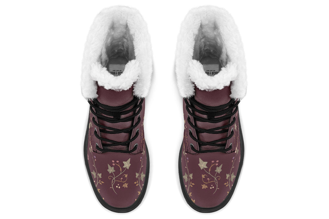 Cursed Rosebud Platform Winter Boots