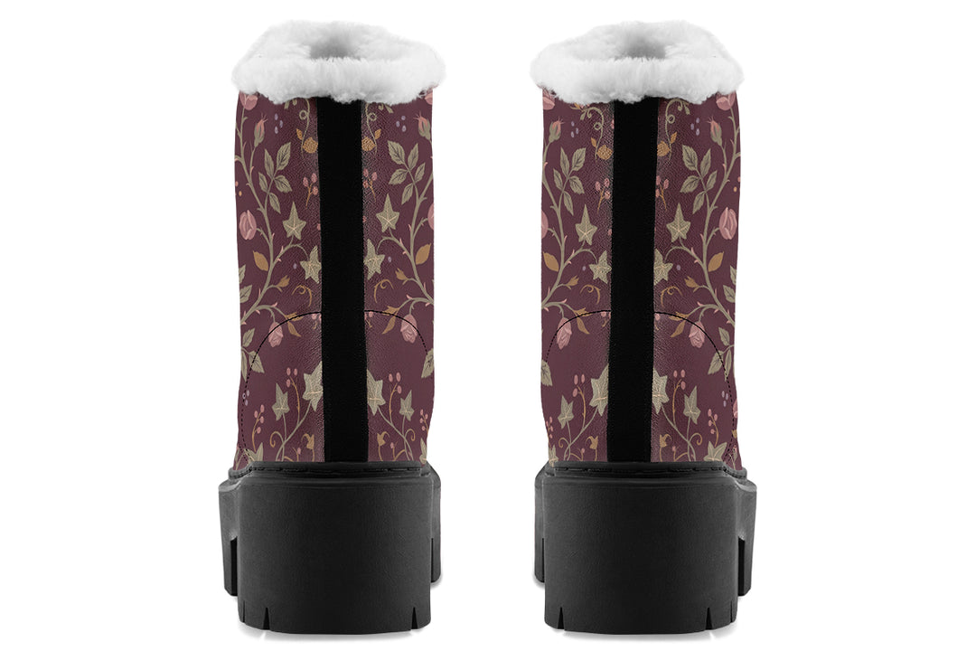Cursed Rosebud Platform Winter Boots