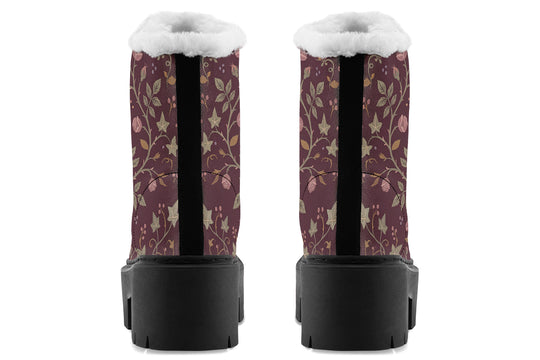 Cursed Rosebud Platform Winter Boots