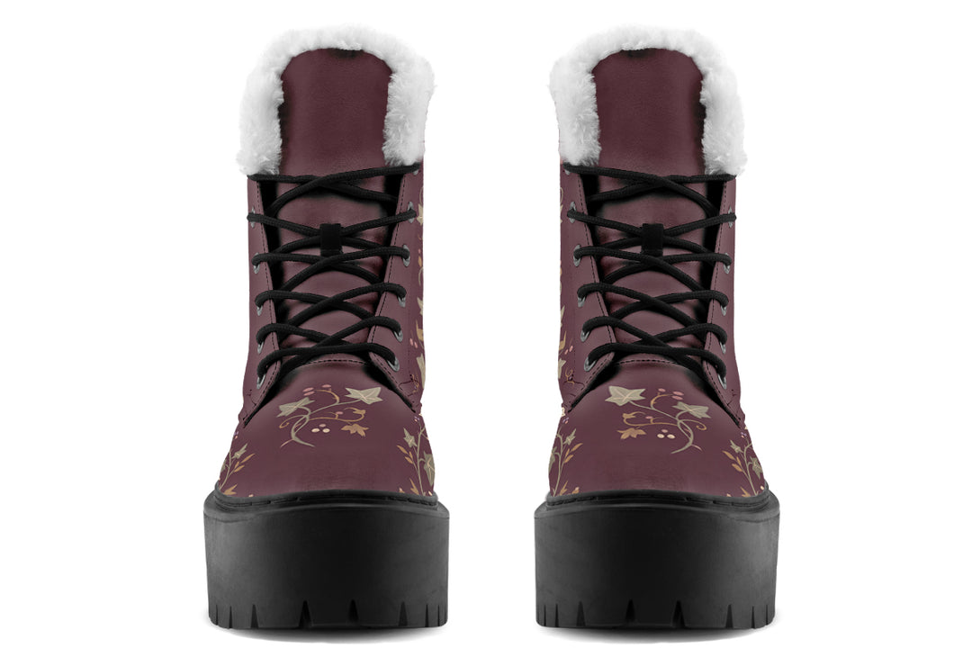 Cursed Rosebud Platform Winter Boots