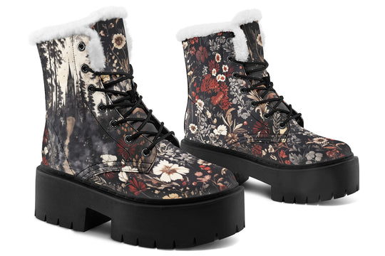 Dark Fairytale Platform Winter Boots