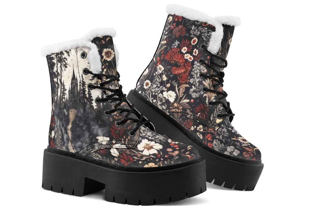 Dark Fairytale Platform Winter Boots