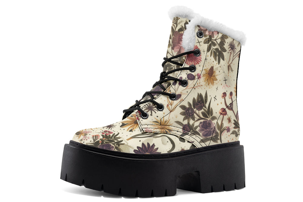 Enchanted Blossoms Platform Winter Boots