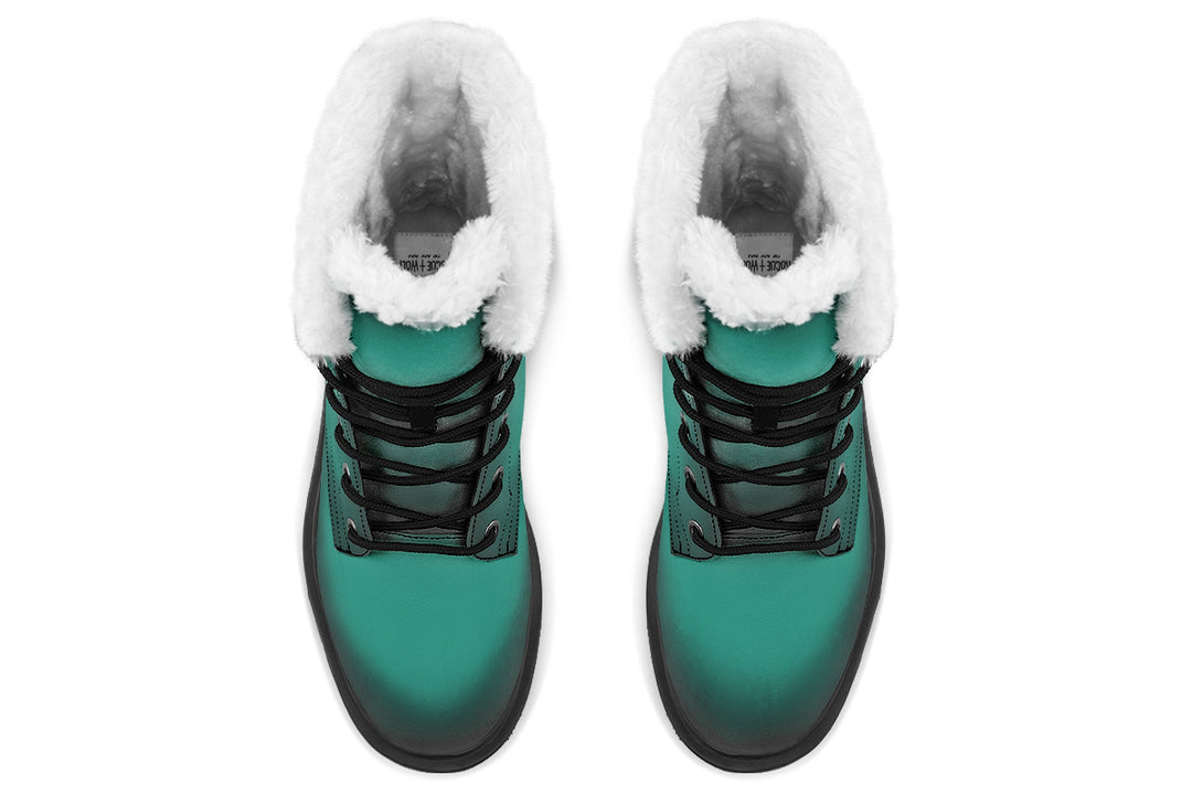 Enchanted Emerald Platform Winter Boots