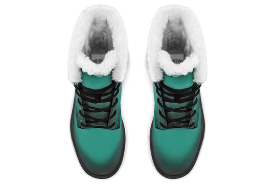 Enchanted Emerald Platform Winter Boots