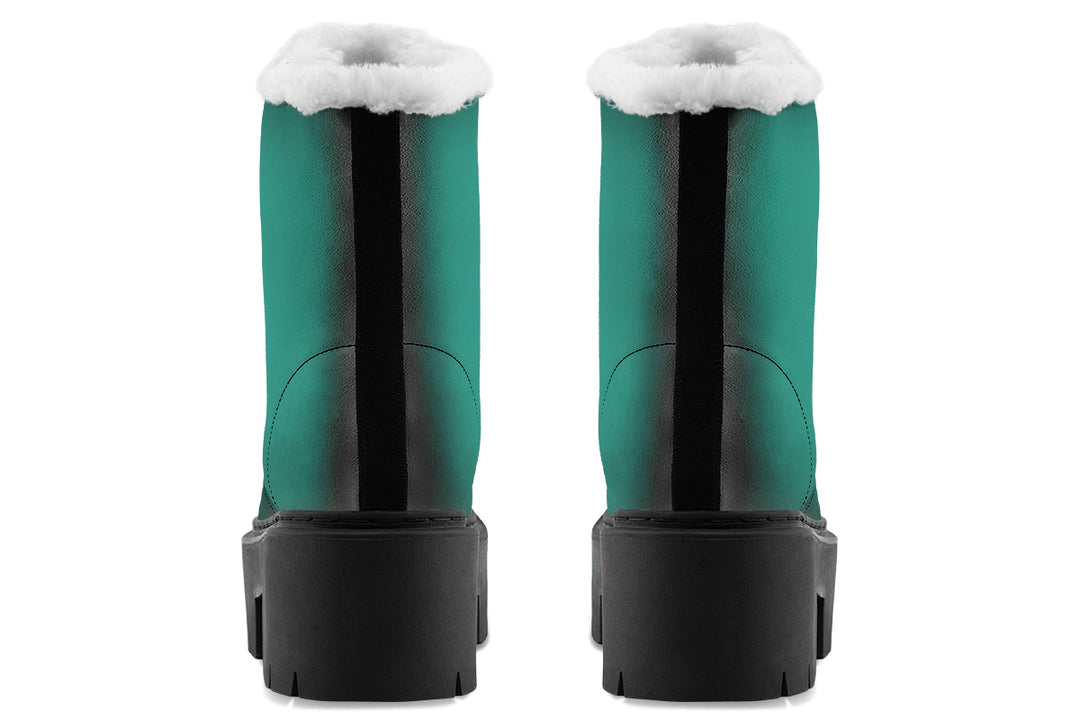 Enchanted Emerald Platform Winter Boots