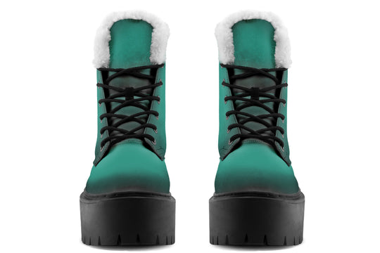 Enchanted Emerald Platform Winter Boots