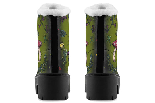 Green Herbology Platform Winter Boots