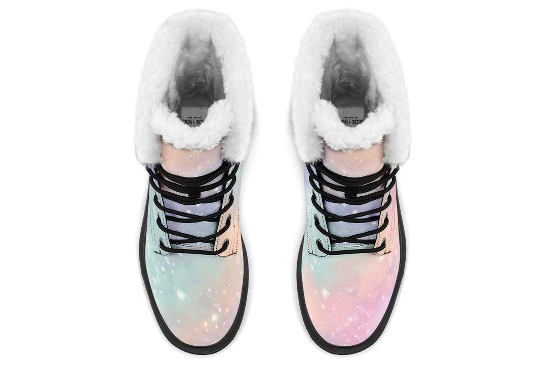 Pastel Dream Platform Winter Boots