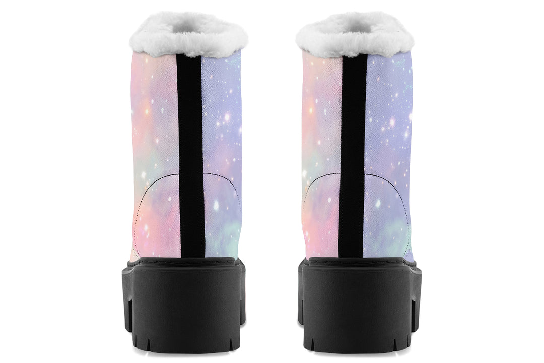 Pastel Dream Platform Winter Boots