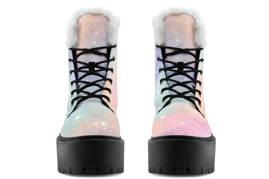 Pastel Dream Platform Winter Boots
