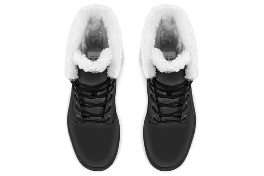 Pitch Black Platform Winter Boots