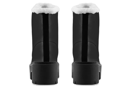 Pitch Black Platform Winter Boots