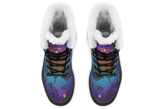 Rainbow Herbology Platform Winter Boots
