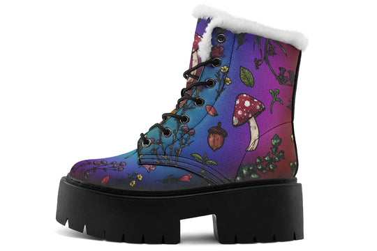 Rainbow Herbology Platform Winter Boots