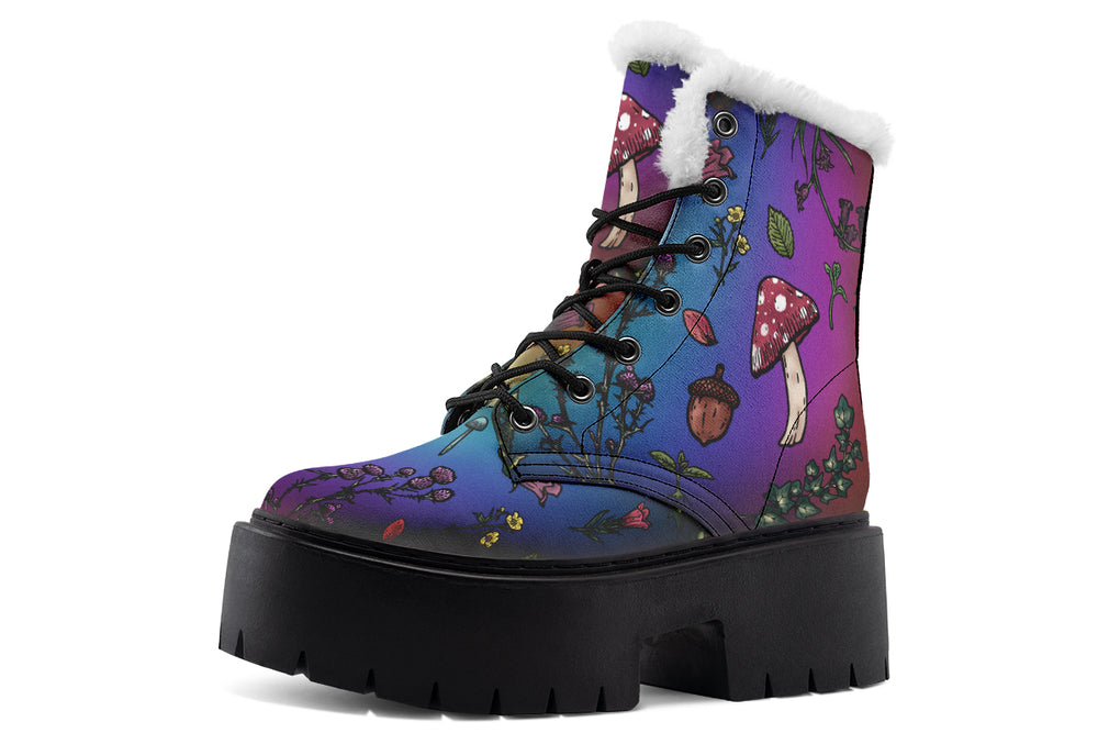 Rainbow Herbology Platform Winter Boots
