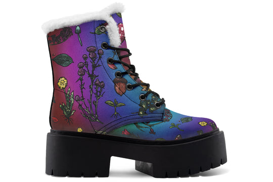 Rainbow Herbology Platform Winter Boots