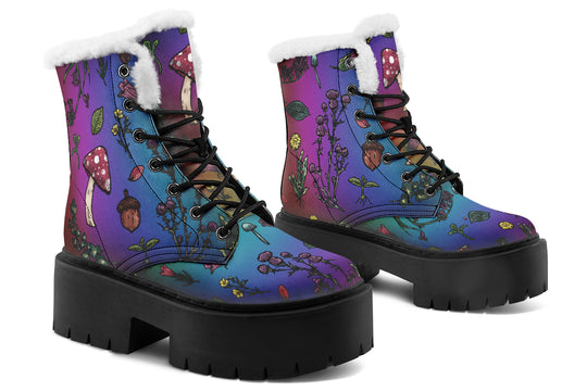 Rainbow Herbology Platform Winter Boots