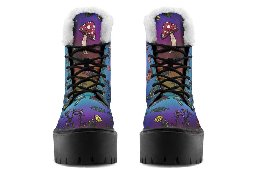 Rainbow Herbology Platform Winter Boots