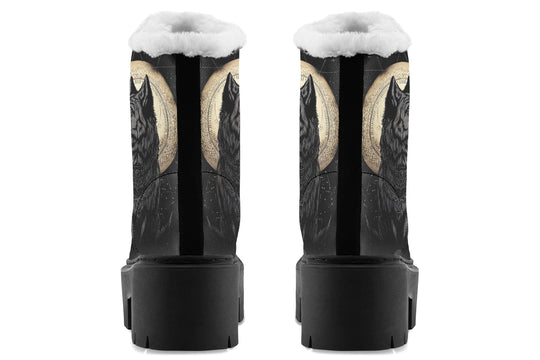 Starlit Wolf Platform Winter Boots