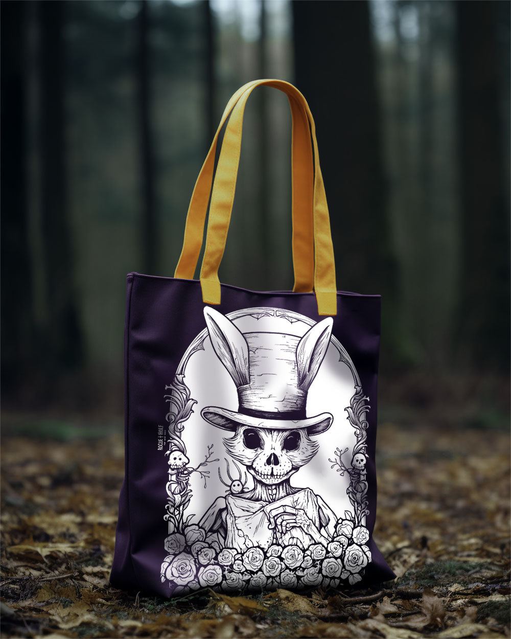 The White Rabbit Tote Bag – Rogue + Wolf Polyester Gothic Witchcore ...