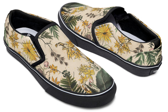 Fernwood Slipons - Comfortable Vegan Canvas Shoes with Easy Elastic In-Step