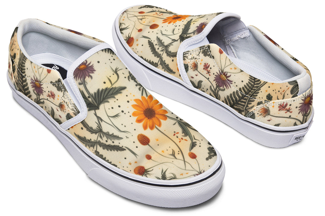 Midsummer Slipons - Comfortable Vegan Canvas Shoes with Easy Elastic In-Step