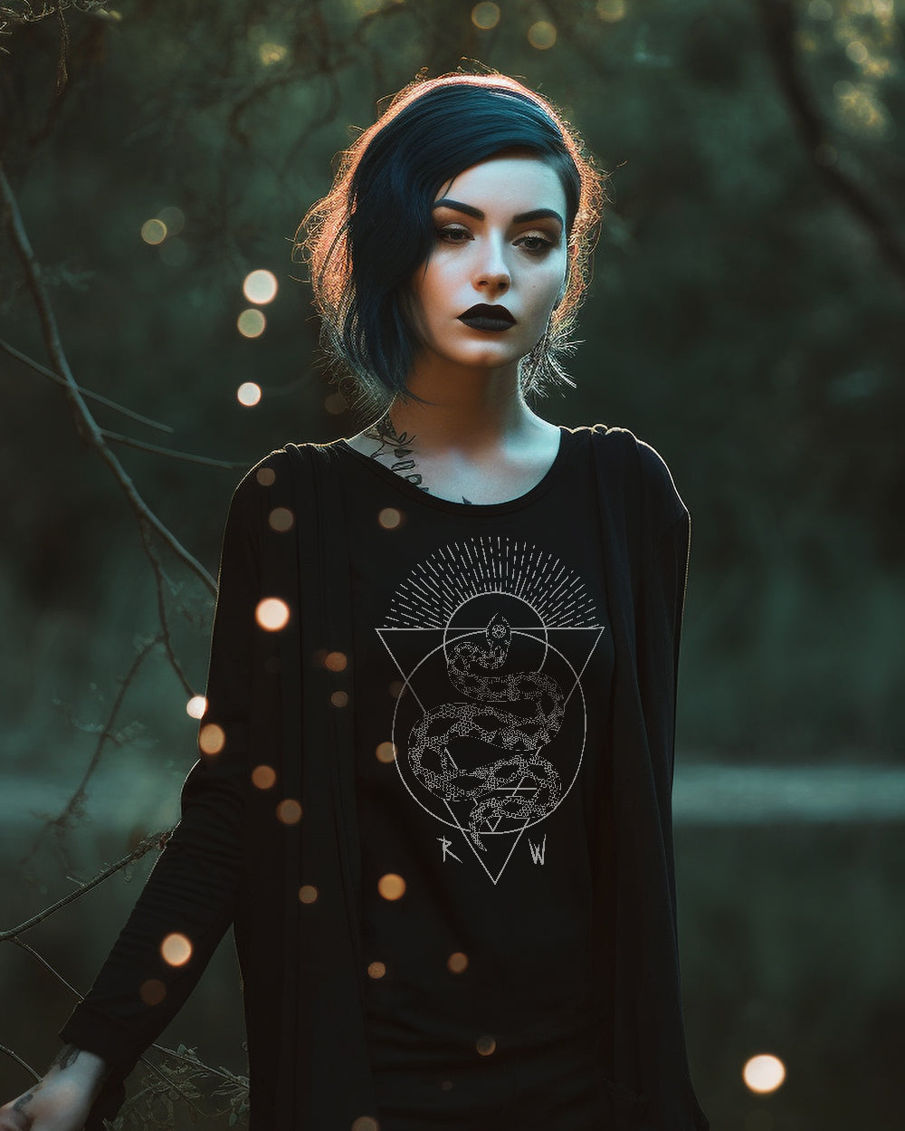 Rebirth Long Sleeve Top - Grunge Aesthetic Vegan T-Shirt Alt Goth Unisex Tee Dark Academia Pagan Gothic Style