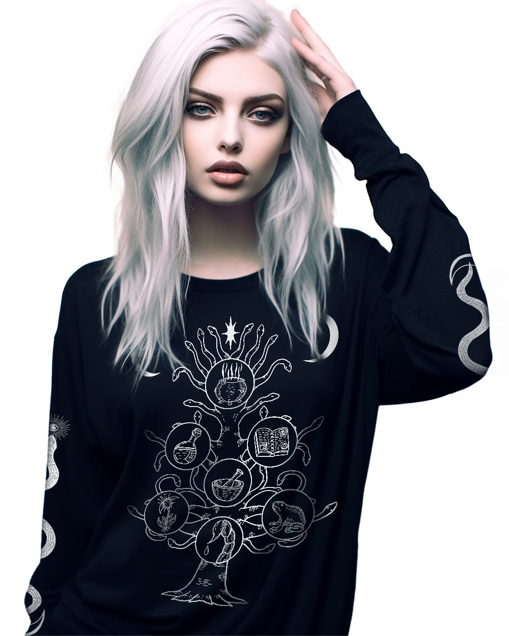 Tree of Life Long Sleeve Tee - Alt Goth Witchy Alt Style Dark Academia Pagan & Occult Secrets Graphic Gothic