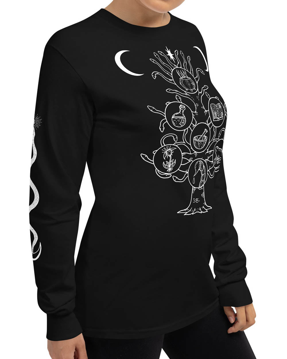 Tree of Life Long Sleeve Tee - Alt Goth Witchy Alt Style Dark Academia Pagan & Occult Secrets Graphic Gothic
