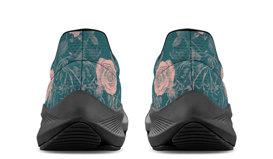 Teal Rose Romance Sneakers
